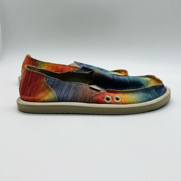 Sanuk Colorful Slip-On Loafers Size 7 - Picture 4 of 10